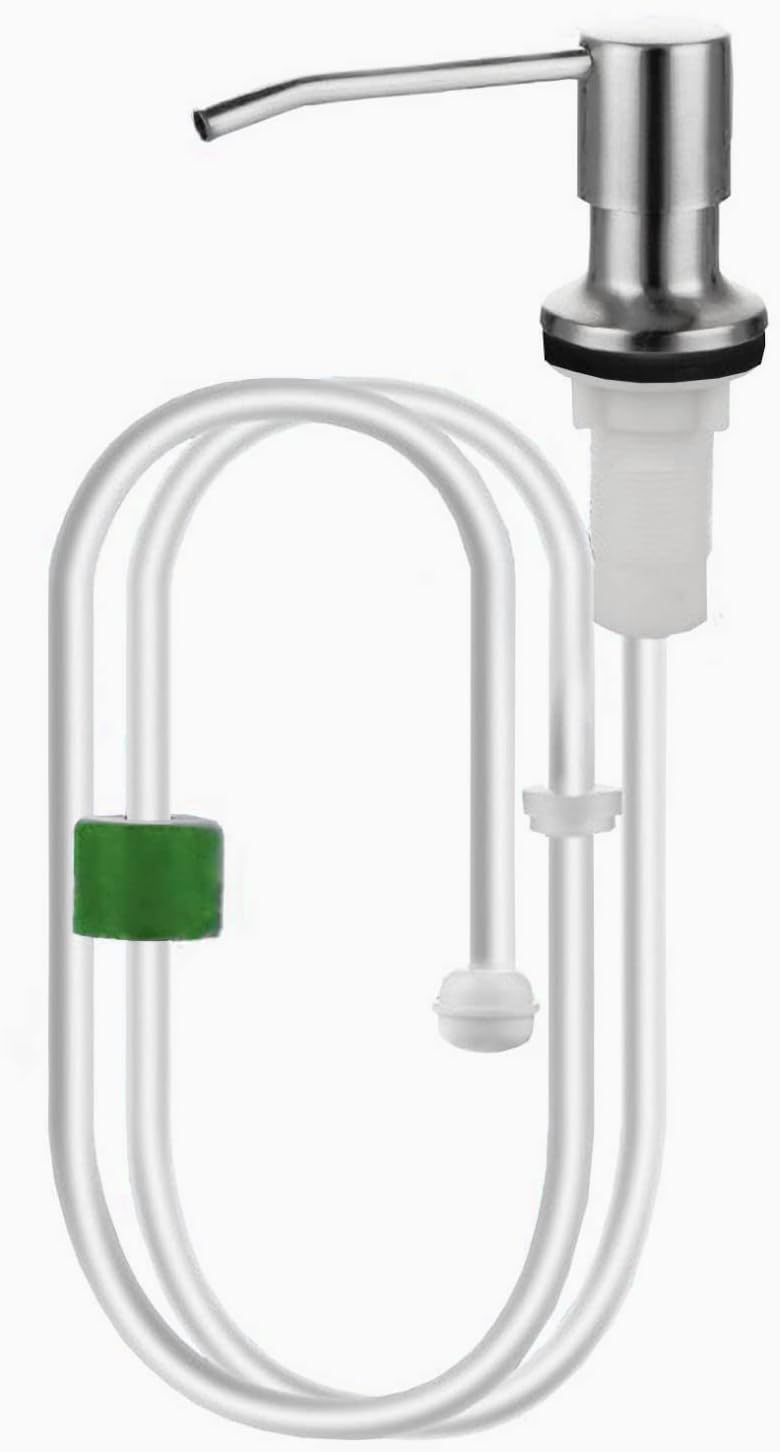 SIMSIN Built in Soap Dispenser for Kitchen Sink, Countertop Soap Dispenser Pump with 47" Extension Tube kit, No Need to Refill - Image 1